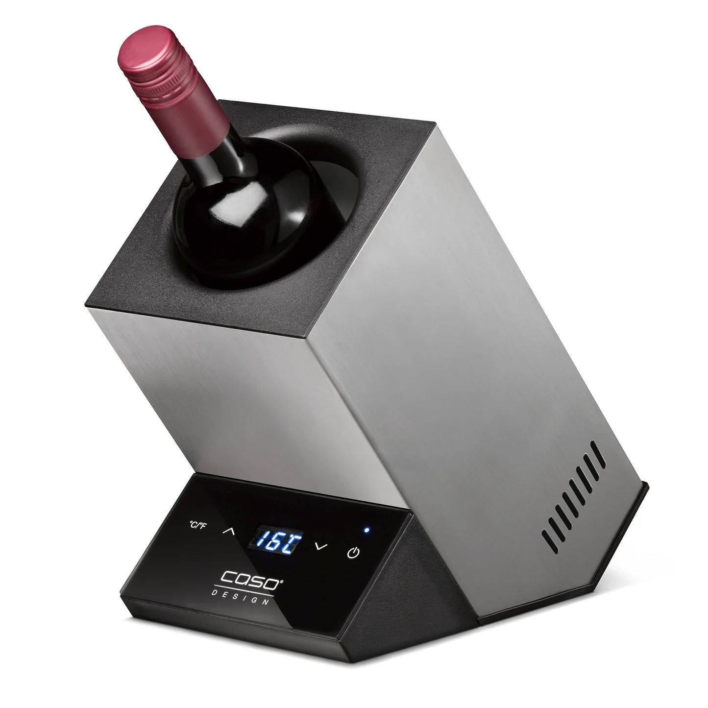CASO Design WineCase One Inox dettaglio pannello touch display LED acciaio inox - Tuttocasa Domodossola