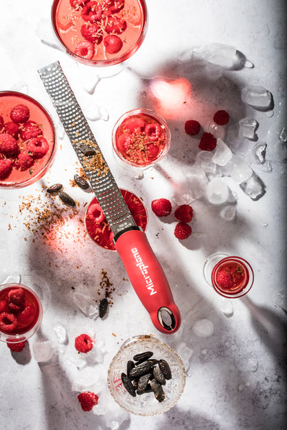 Microplane Premium Classic Zester grattugia Rosso Borgogna acciaio inox Made in USA - Tuttocasa Domodossola