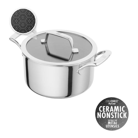 Zwilling Peak Pentola 24 cm acciaio inox Ceraforce HyCoat PFAS FREE - Tuttocasa Domodossola