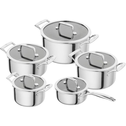Zwilling Peak – Set 5 Pezzi Pentole in Acciaio Inox Ceraforce HyCoat | PFAS FREE