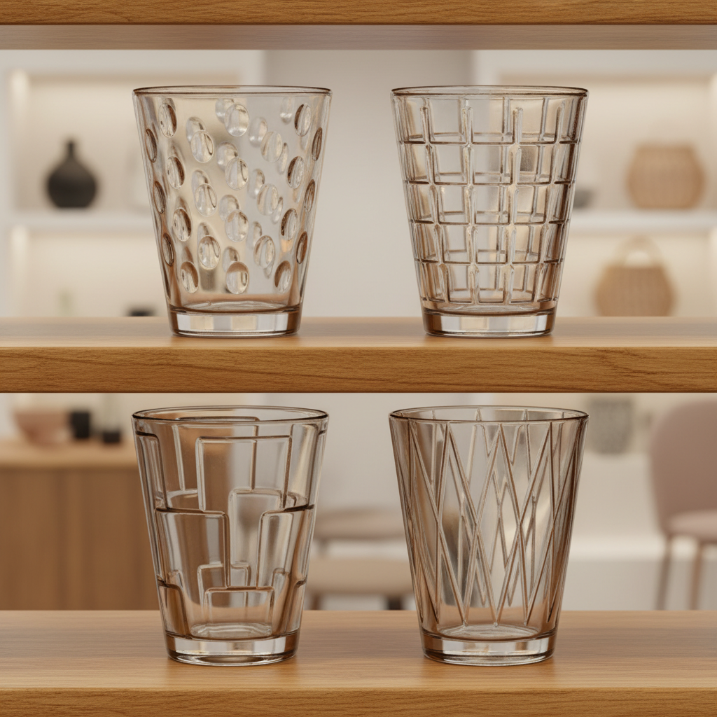 Villeroy & Boch Dressed Up dettaglio decoro geometrico bicchiere cristallo - Tuttocasa Domodossola