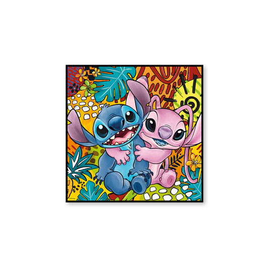 Quadro Egan Disney Stitch & Angel giallo 50x50 cm - Tuttocasa Domodossola