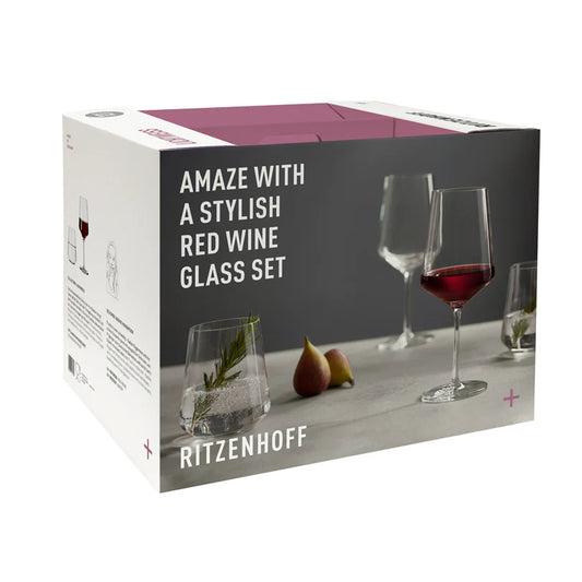 Set 12 pezzi Ritzenhoff Lichtweiss Julie Red confezione con calici vino rosso e bicchieri acqua – Tuttocasa Domodossola