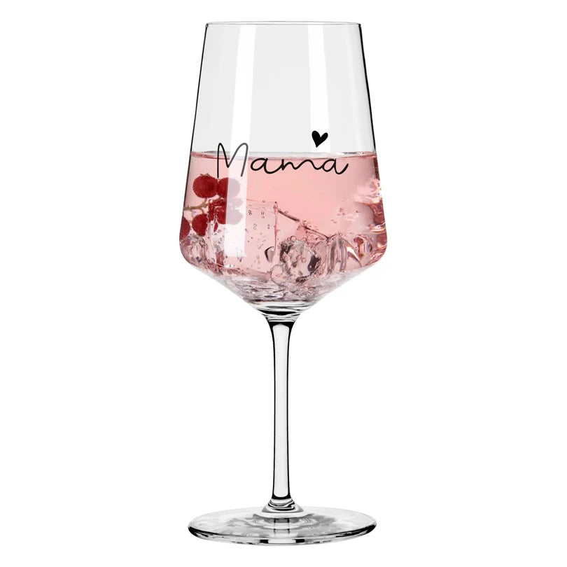 Calice cocktail Ritzenhoff Detti 9 Mama con scritta e cuore su sfondo bianco – Tuttocasa Domodossola