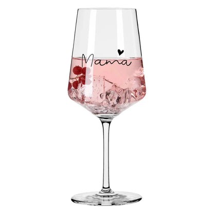 Calice cocktail Ritzenhoff Detti 9 Mama con scritta e cuore su sfondo bianco – Tuttocasa Domodossola