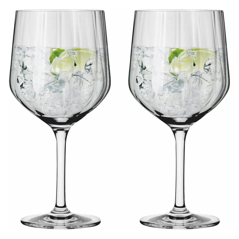 Set 2 calici gin tonic Ritzenhoff Sternschliff con ghiaccio e lime – Tuttocasa Domodossola