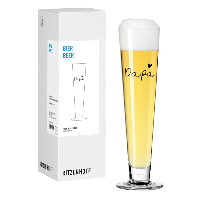 Calice birra pils Ritzenhoff Detti Papa con confezione regalo su sfondo bianco – Tuttocasa Domodossola