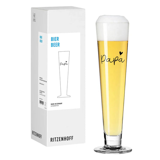 Calice birra pils Ritzenhoff Detti Papa con confezione regalo su sfondo bianco – Tuttocasa Domodossola