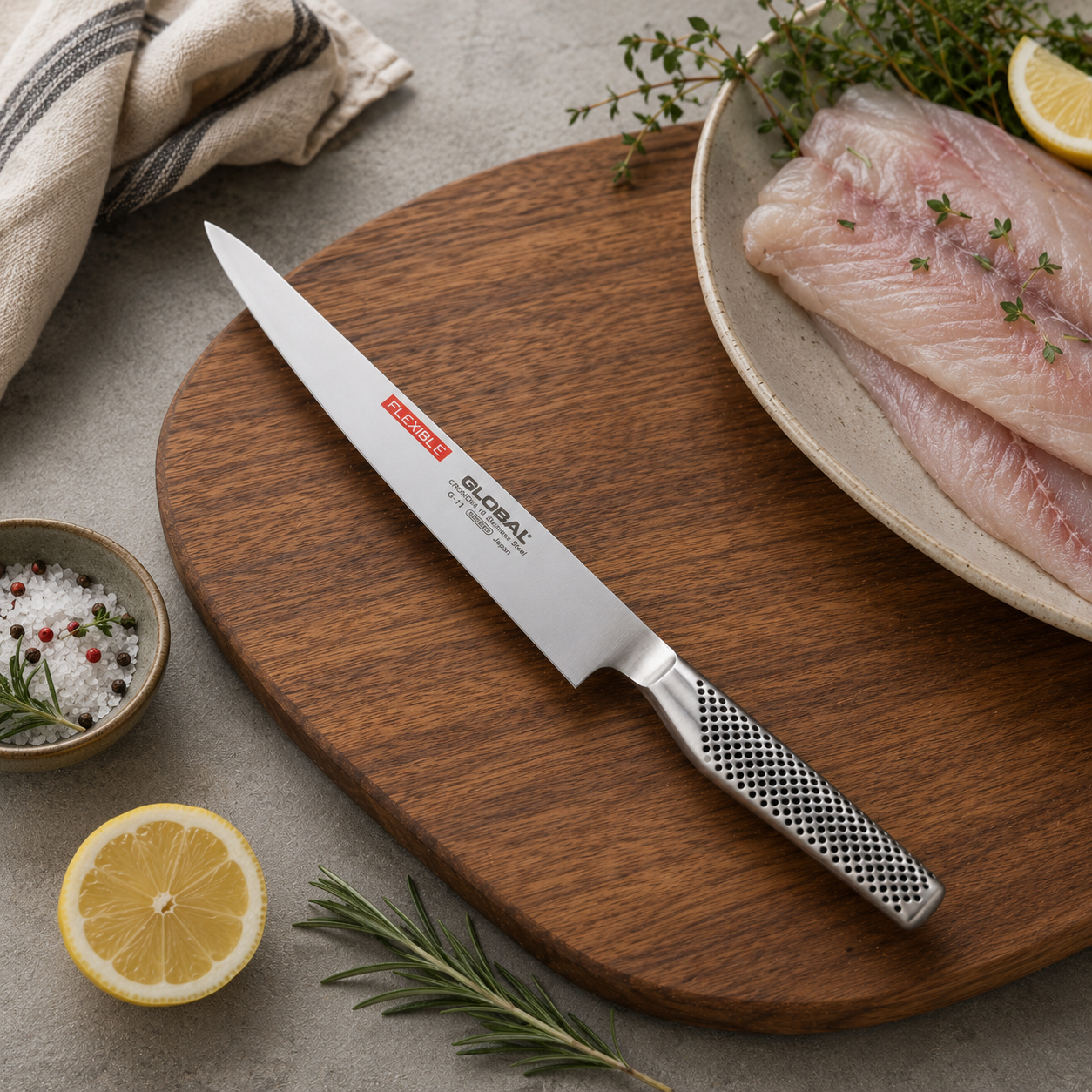 Global G-11 coltello filettare flessibile lama 21 cm – Tuttocasa Domodossola