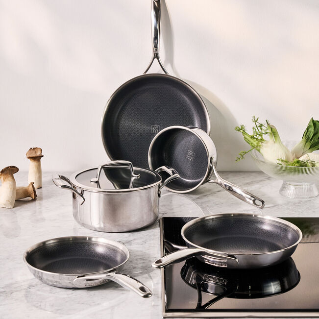 Zwilling Peak set 5 pezzi pentole acciaio inox Ceraforce HyCoat PFAS FREE - Tuttocasa Domodossola