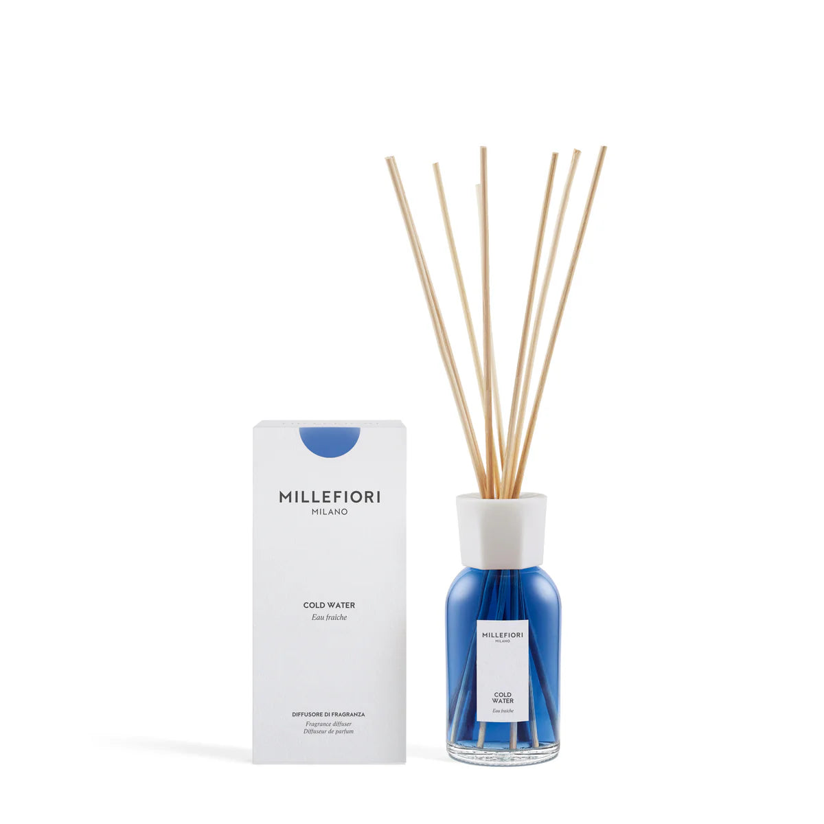 Millefiori Milano Diffusore Cold Water 250ml bastoncini legno - Tuttocasa Domodossola