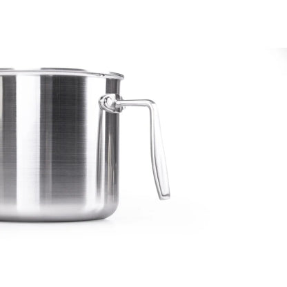 Berndes Tricion Bollilatte 14 cm dettaglio manico acciaio inox doppia rivettatura - Tuttocasa Domodossola