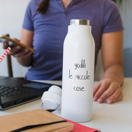 Simple Day borraccia termica Goditi le piccole cose 0,5 L bianca – Tuttocasa Domodossola