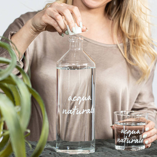 Simple Day bottiglia vetro borosilicato Acqua Naturale 1,4 litri design italiano | Tuttocasa Domodossola