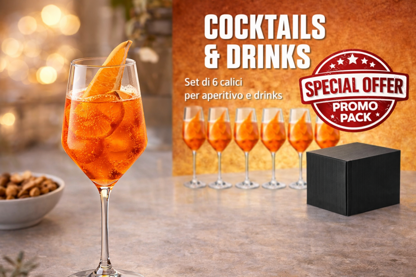 Schönhuber calici spritz 50cl dettaglio vetro trasparente bordo sottile | Tuttocasa Domodossola