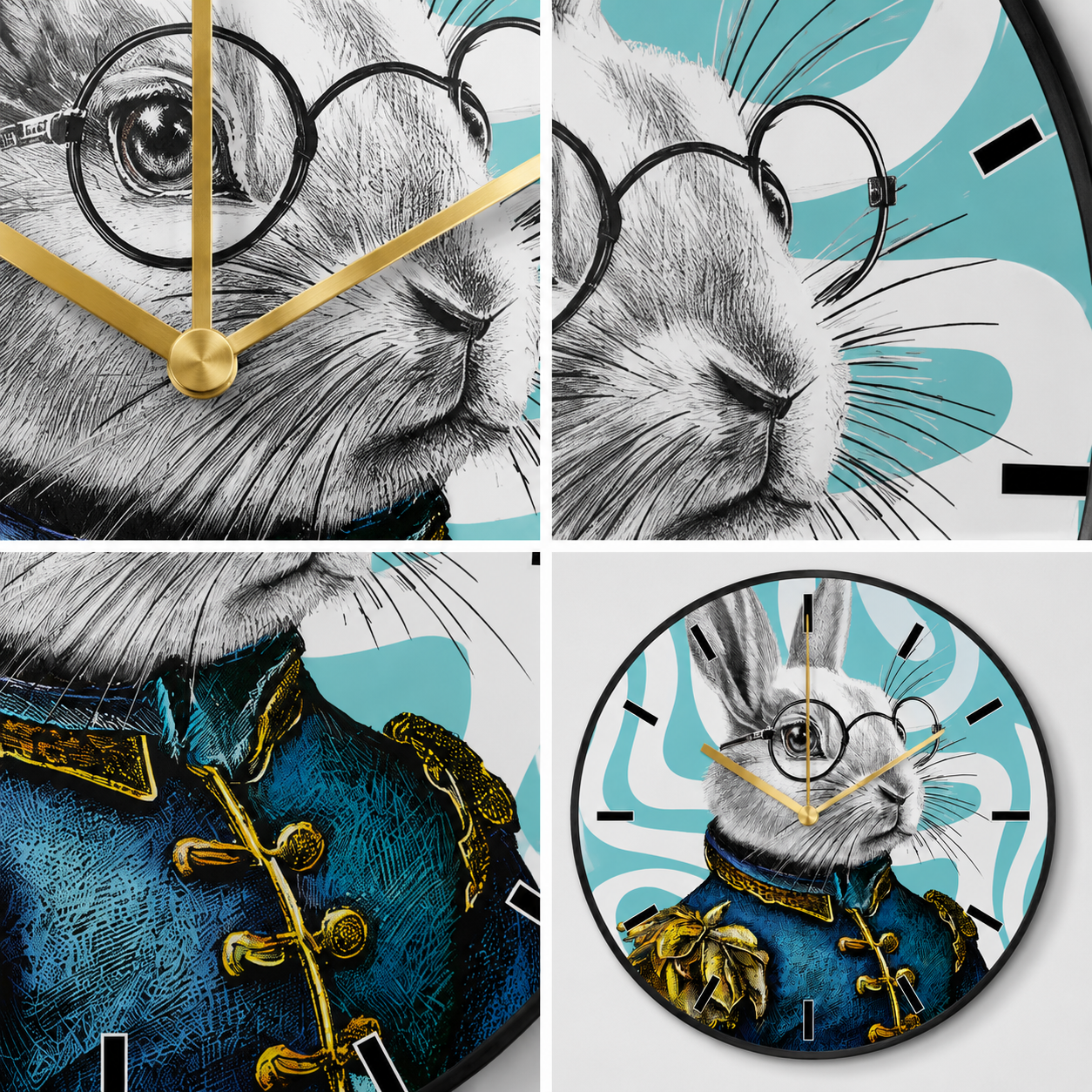 Dettaglio Egan Human Essence Orologio Coniglio Energy lancette dorate – Tuttocasa Domodossola