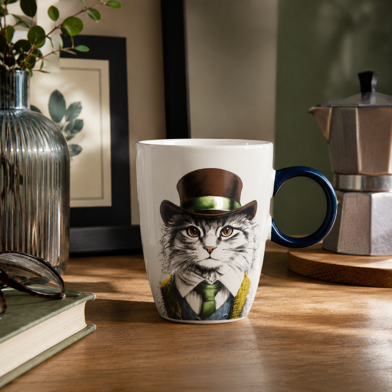 Egan Human Essence Mug Gatto Independence 430 ml su scrivania con caffettiera – Tuttocasa Domodossola
