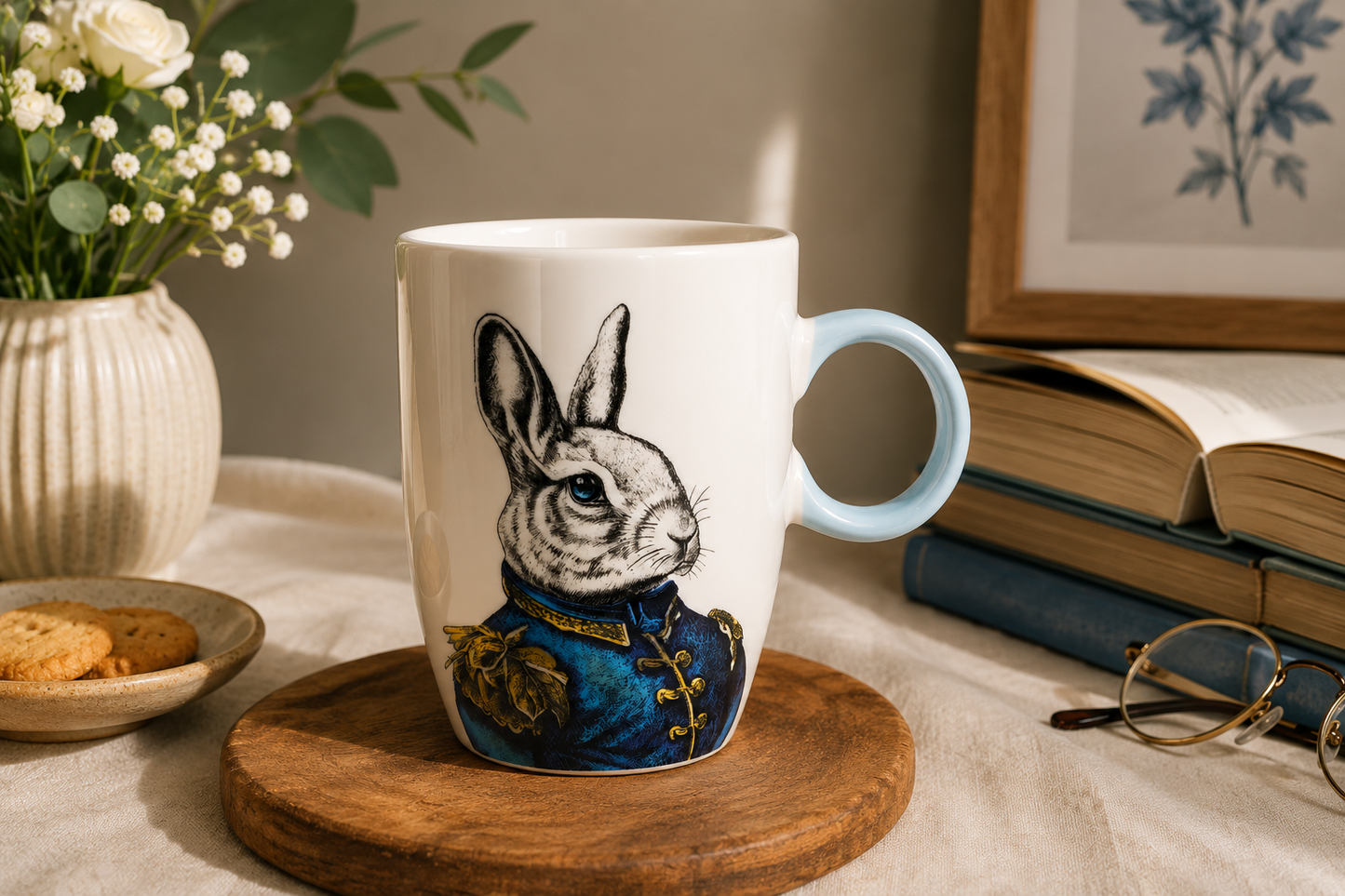 Egan Human Essence Mug Coniglio Energy 430 ml su vassoio con libri – Tuttocasa Domodossola