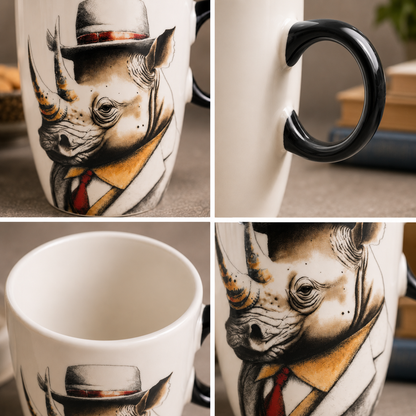 Dettaglio Egan Human Essence Mug Rinoceronte Strength manico nero – Tuttocasa Domodossola