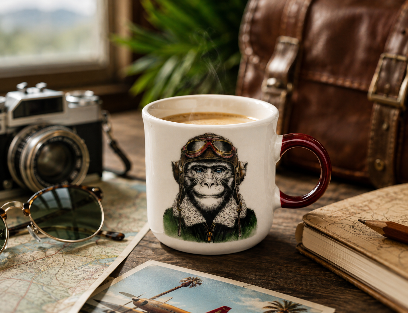 Tazza Caffè Egan Human Essence Scimmia Boldness con caffè fumante – Tuttocasa Domodossola