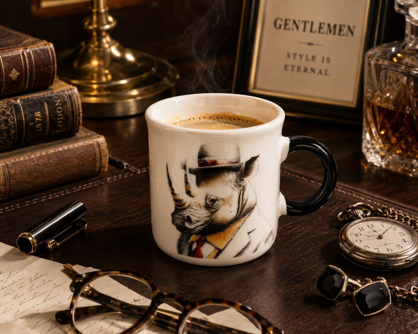Tazza Caffè Egan Human Essence Rinoceronte Strength con caffè fumante – Tuttocasa Domodossola