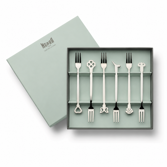 Mepra Set 6 Forchettine Antipasto Cofanetto Tuttocasa Domodossola