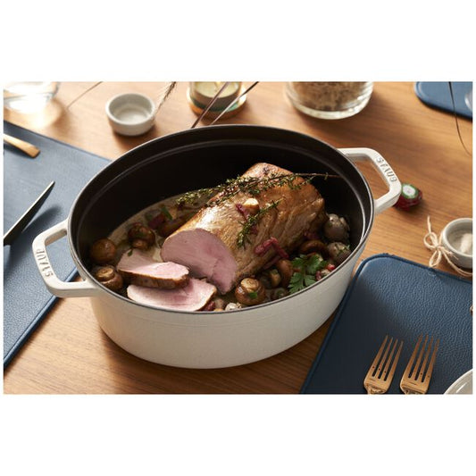 Staub La Cocotte Ovale 31 cm Tartufo Bianco ghisa smaltata 5,5 litri - Tuttocasa Domodossola