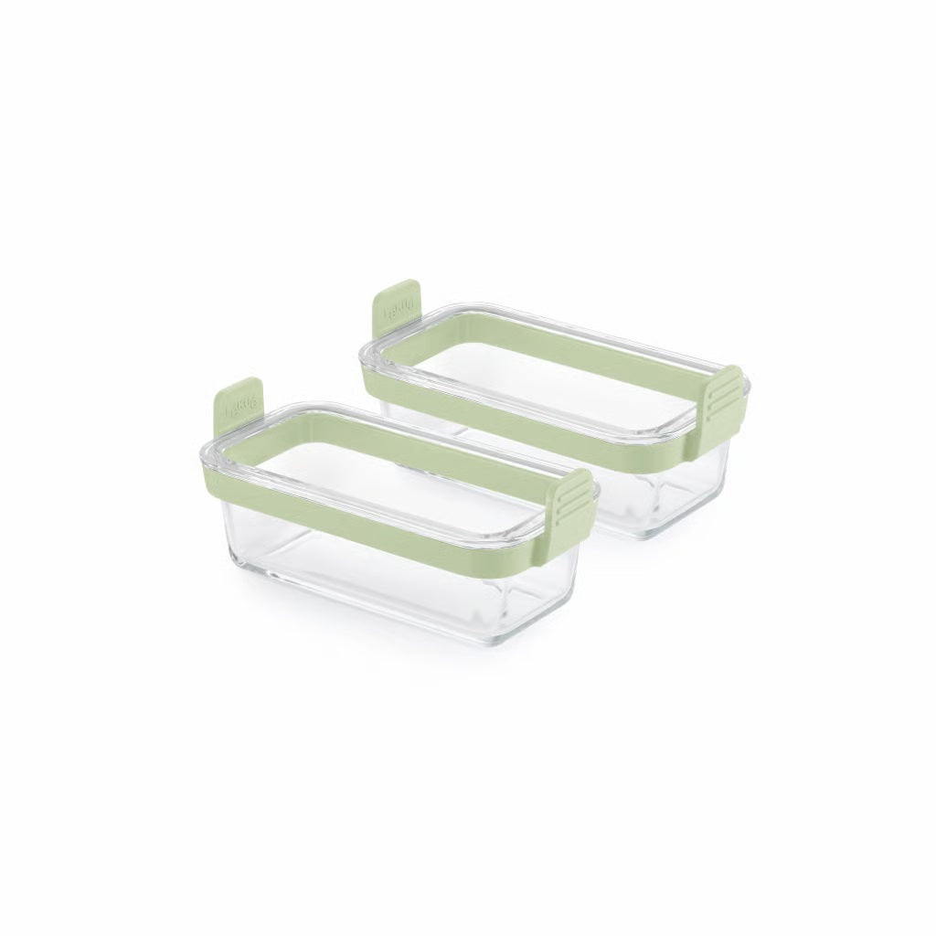 Lekuè set 2 pirofile vetro rettangolari per friggitrice ad aria con dimensioni 200x95x90mm – Tuttocasa Domodossola