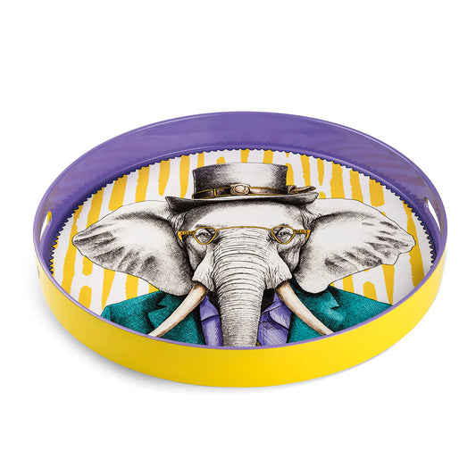 Vassoio rotondo Egan Human Essence Elefante Wisdom D.37,5 cm in polipropilene – Tuttocasa Domodossola