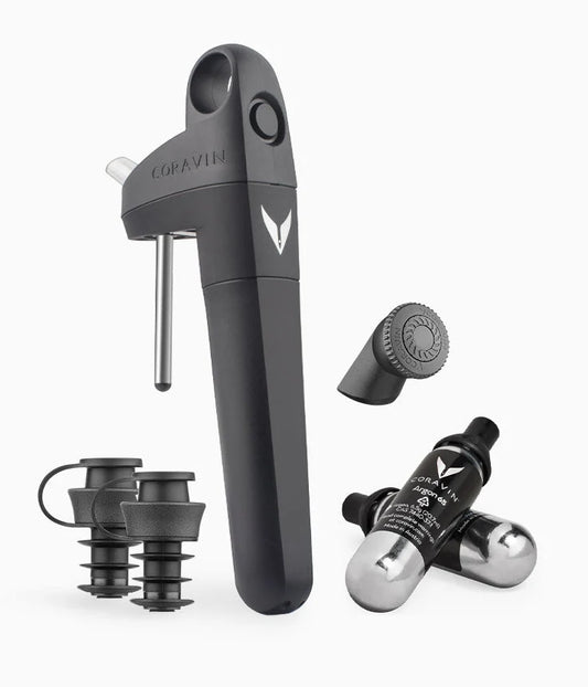 Coravin Pivot+ finitura nera opaca design premium - Tuttocasa Domodossola