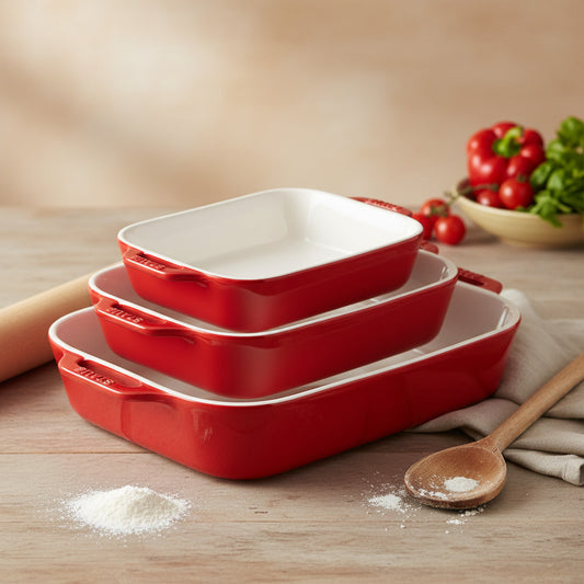 Set pirofile Staub Ceramique 3 pezzi ciliegia - Tuttocasa Domodossola