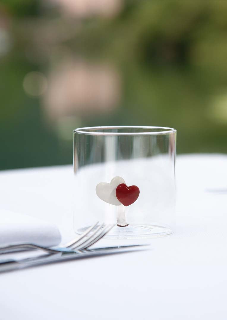 WD Lifestyle Bicchiere Monterey Cuori vetro borosilicato Tuttocasa Domodossola