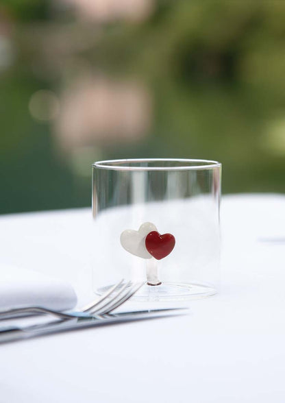 WD Lifestyle Bicchiere Monterey Cuori vetro borosilicato Tuttocasa Domodossola