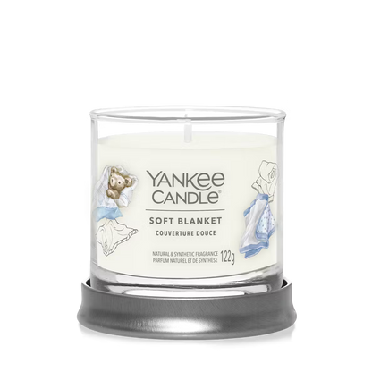 Yankee Candle Soft Blanket candela piccola dettaglio fragranza bergamotto cashmere | Tuttocasa Domodossola