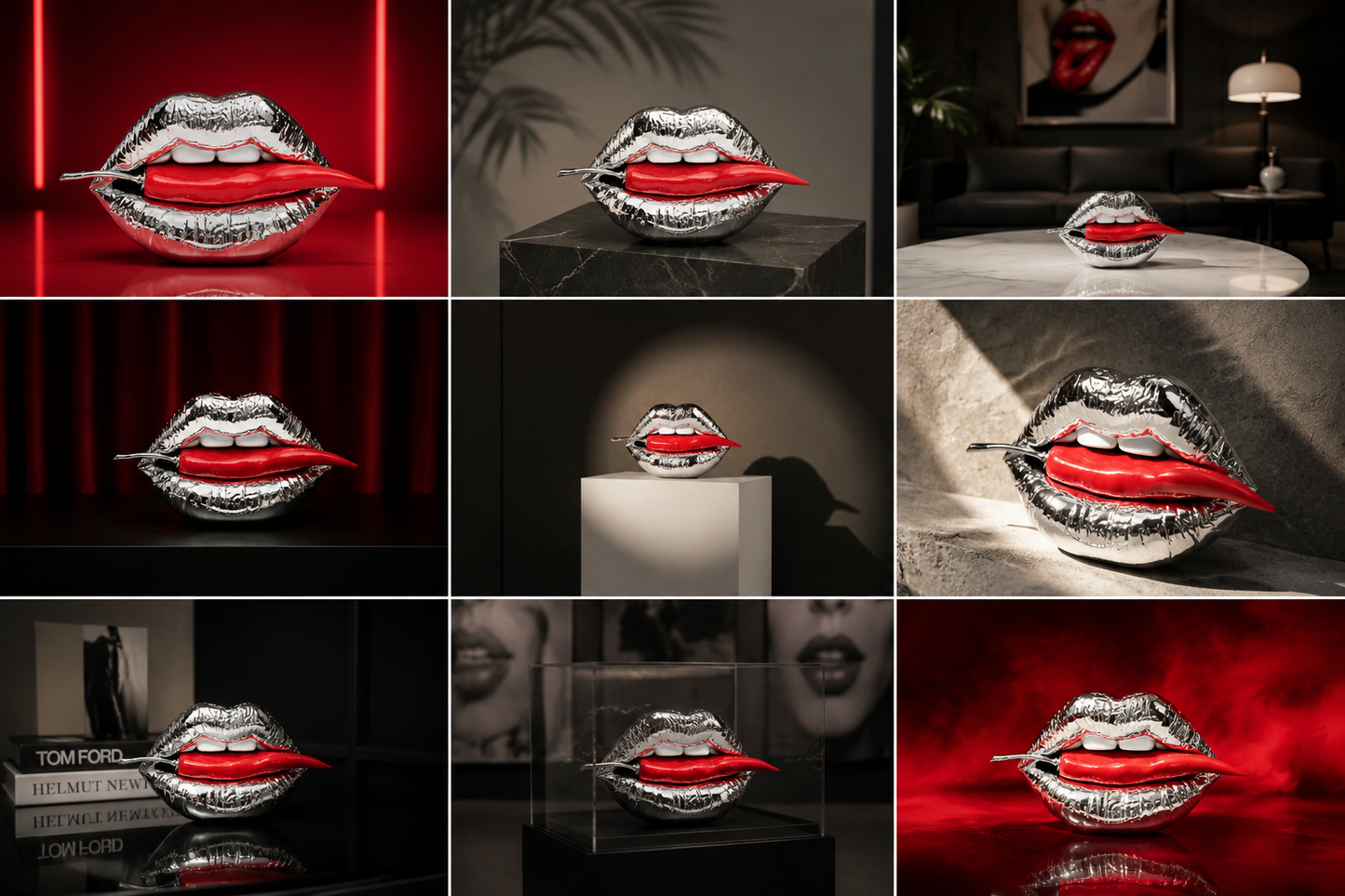 Sequenze The Spicy Riot scultura labbra cromate peperoncino rosso – Tuttocasa Domodossola