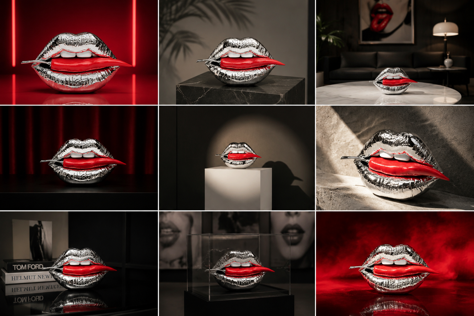 Sequenze The Spicy Riot scultura labbra cromate peperoncino rosso – Tuttocasa Domodossola