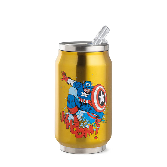 Egan Borraccia Termica Lattina Marvel Capitan America 350 ml acciaio inox oro — Tuttocasa Domodossola