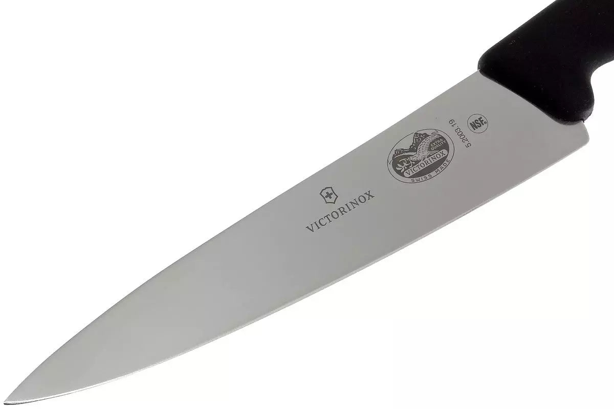 Victorinox Fibrox 19 cm dettaglio lama acciaio inossidabile Swiss Made – Tuttocasa Domodossola
