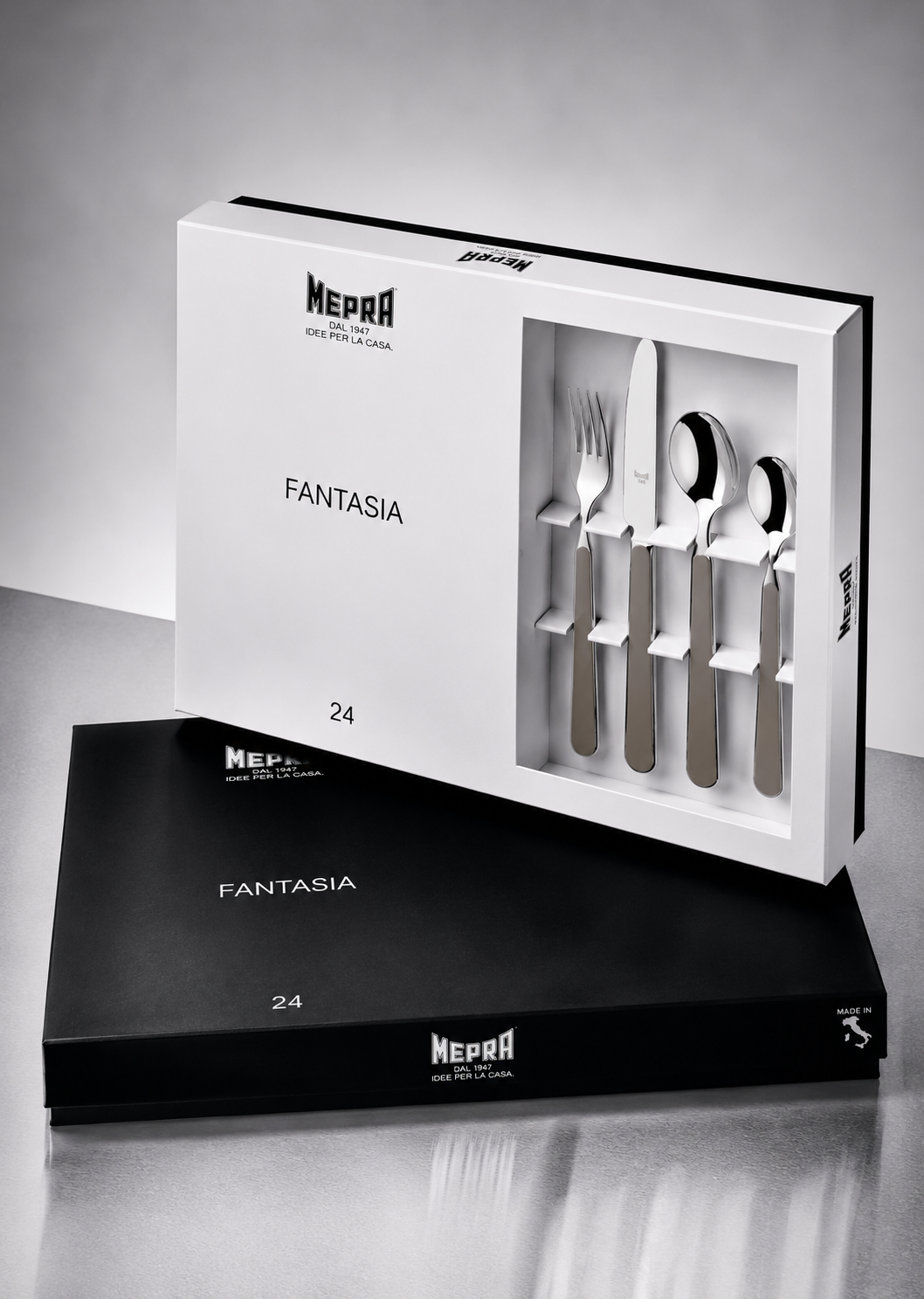 Mepra Fantasia Set Posate Vigogna dettaglio manico Tuttocasa Domodossola
