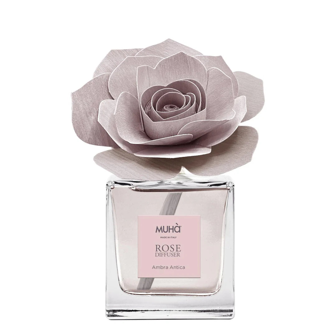 Diffusore Muha Rosa Ambra Antica 100 ml artigianale Made in Italy - Tuttocasa Domodossola