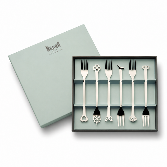 Mepra Set 6 Forchettine Dolce Cofanetto Tuttocasa Domodossola