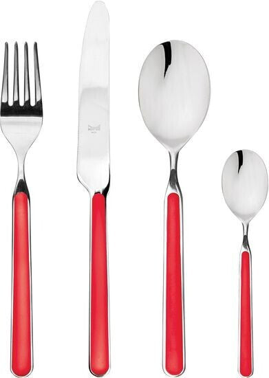 Mepra Fantasia Set Posate 24 Pezzi Rosso Tuttocasa Domodossola