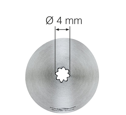 Beccuccio stella Küchenprofi Bake 4 mm inox dettaglio apertura frontale | Tuttocasa Domodossola