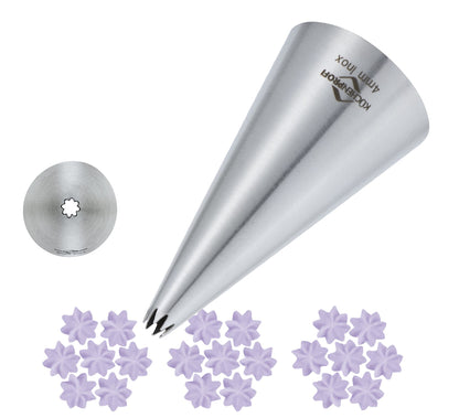 Küchenprofi Bake bocchetta stella 4 mm inox con esempi decorazioni stellate viola | Tuttocasa Domodossola