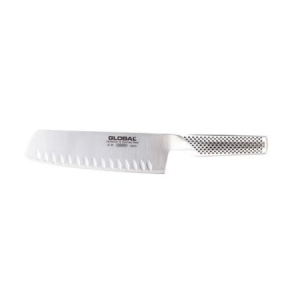 Global G-81 coltello Nakiri verdure 18 cm acciaio Cromova 18 lama alveolata Made in Japan - Tuttocasa Domodossola