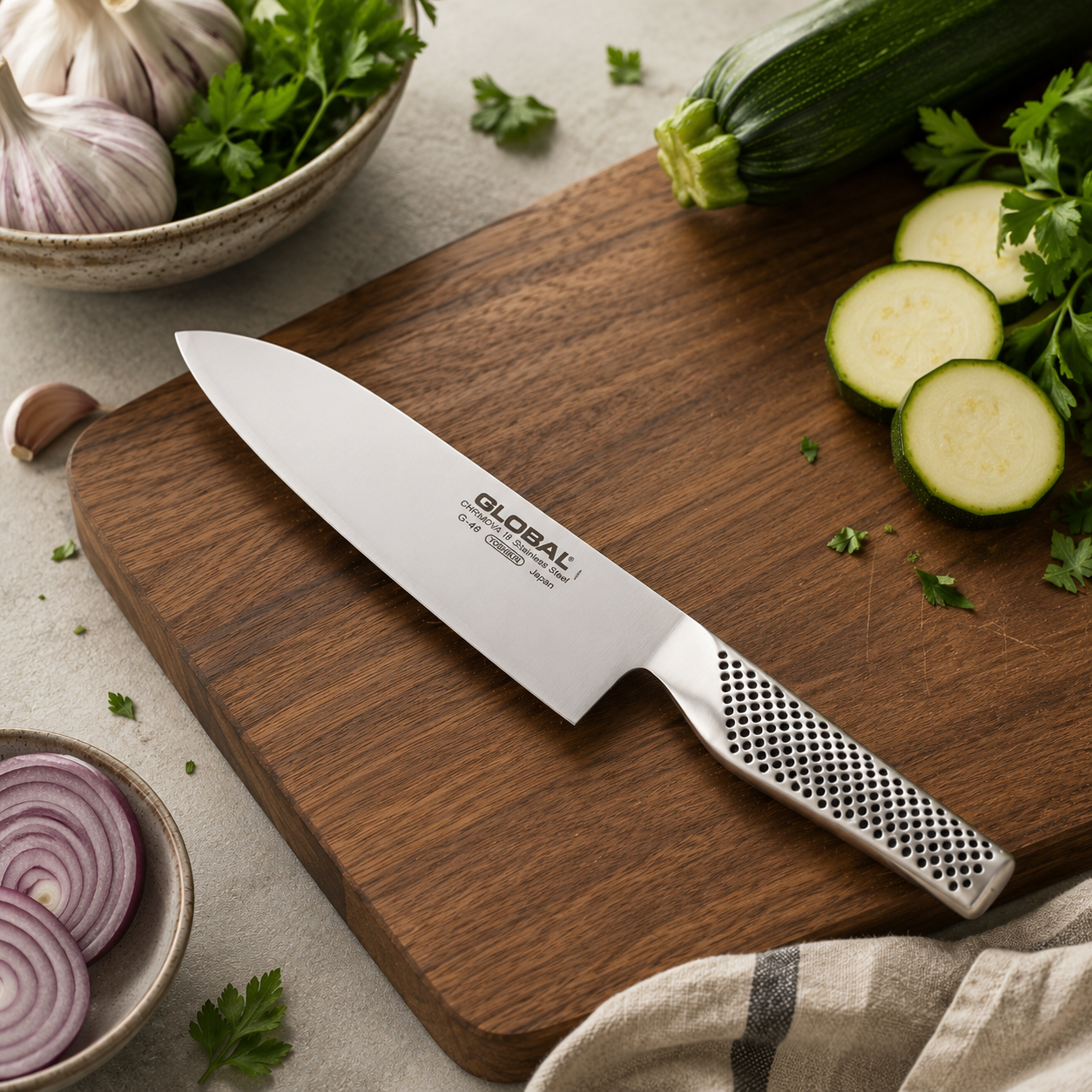 Global G-46 coltello chef lama 18 cm acciaio giapponese – Tuttocasa Domodossola