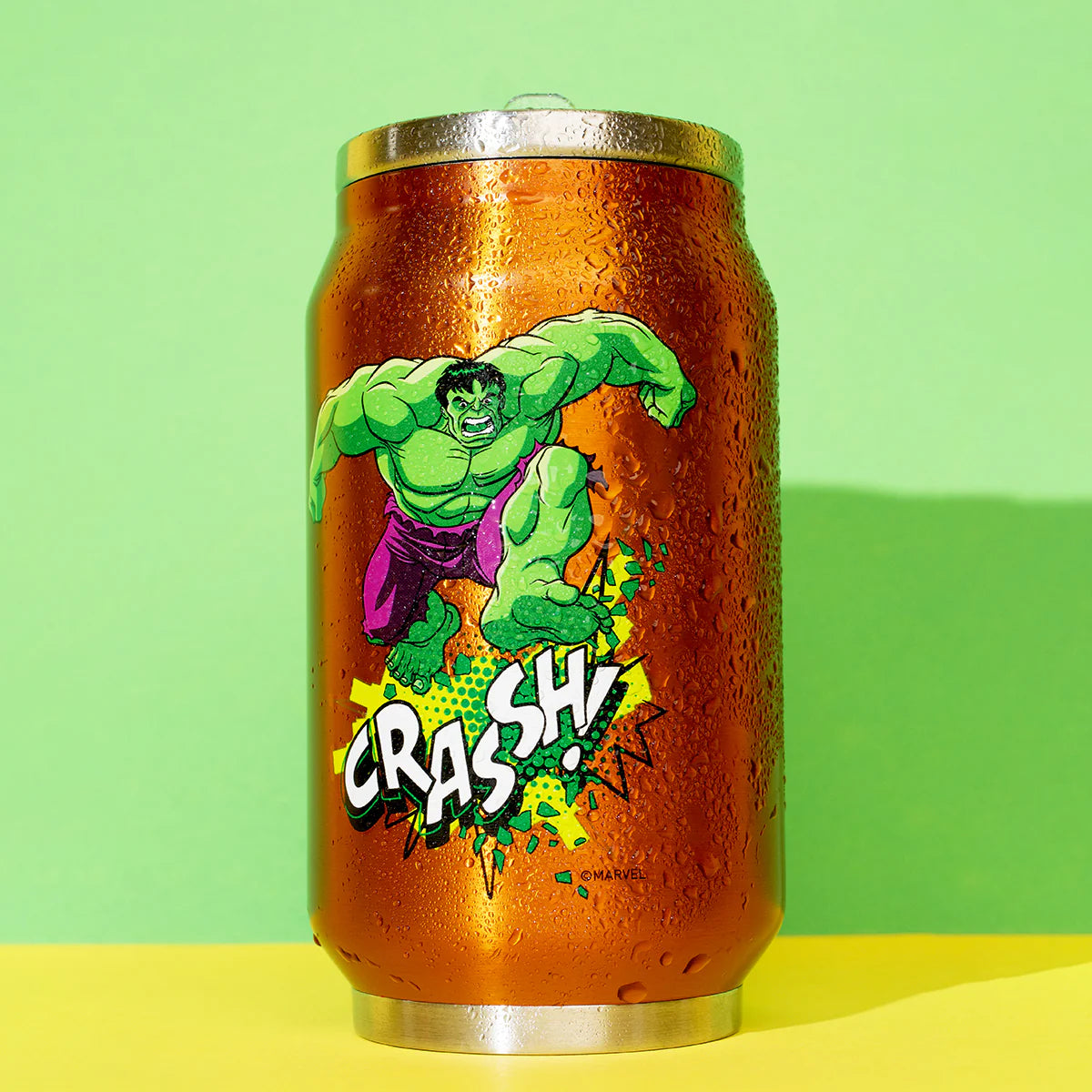 Egan Borraccia Termica Lattina Marvel Hulk arancione con grafica fumetto — Tuttocasa Domodossola