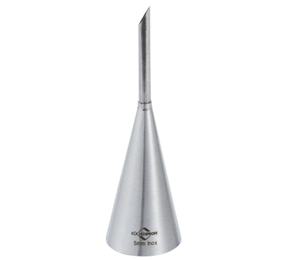 Küchenprofi Bake bocchetta farcitura 5 mm inox punta obliqua vista laterale | Tuttocasa Domodossola