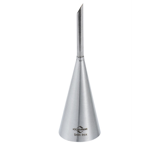 Küchenprofi Bake bocchetta farcitura 5 mm inox punta obliqua vista laterale | Tuttocasa Domodossola