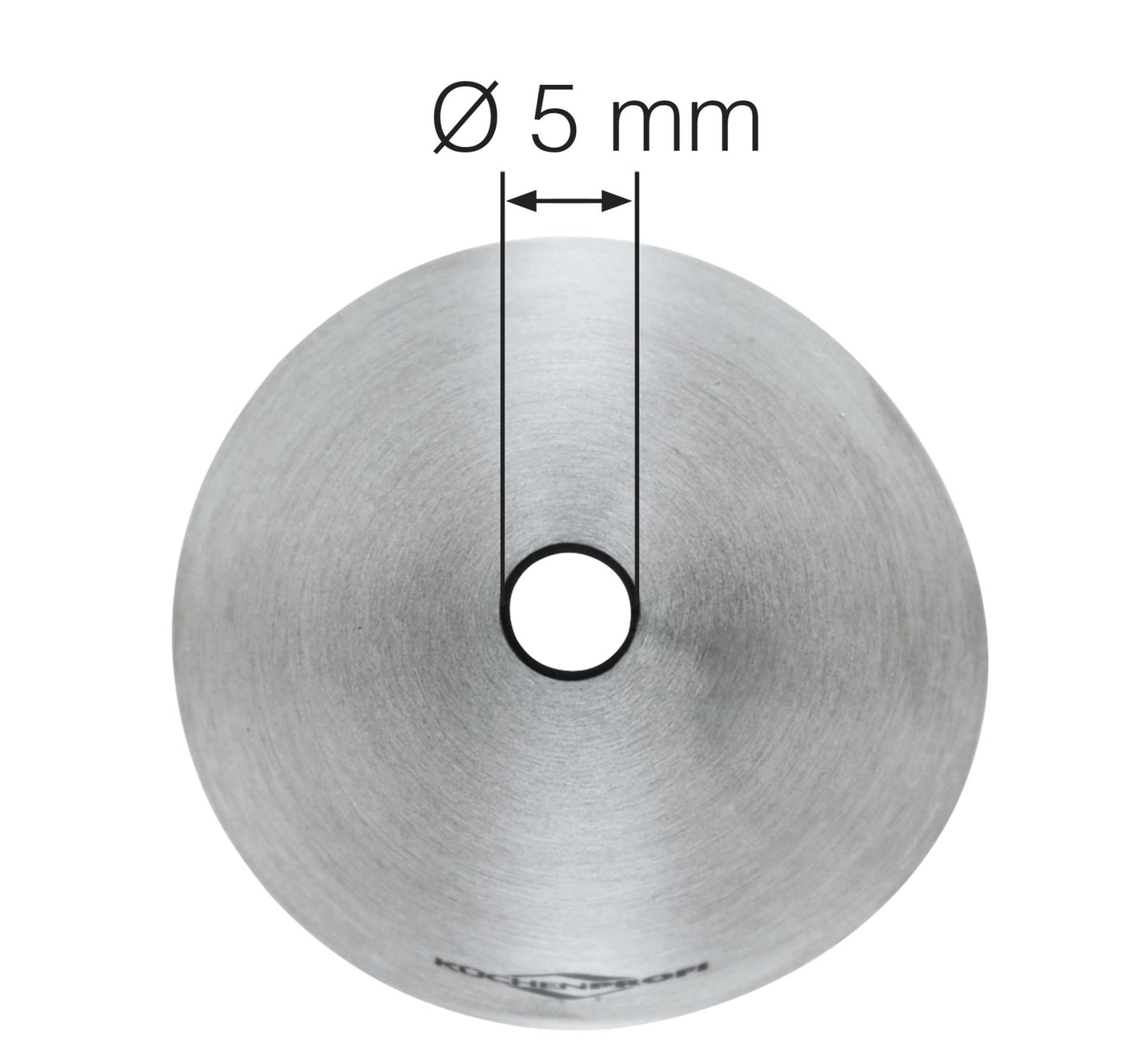 Bocchetta farcitura Küchenprofi Bake 5 mm inox dettaglio apertura frontale | Tuttocasa Domodossola